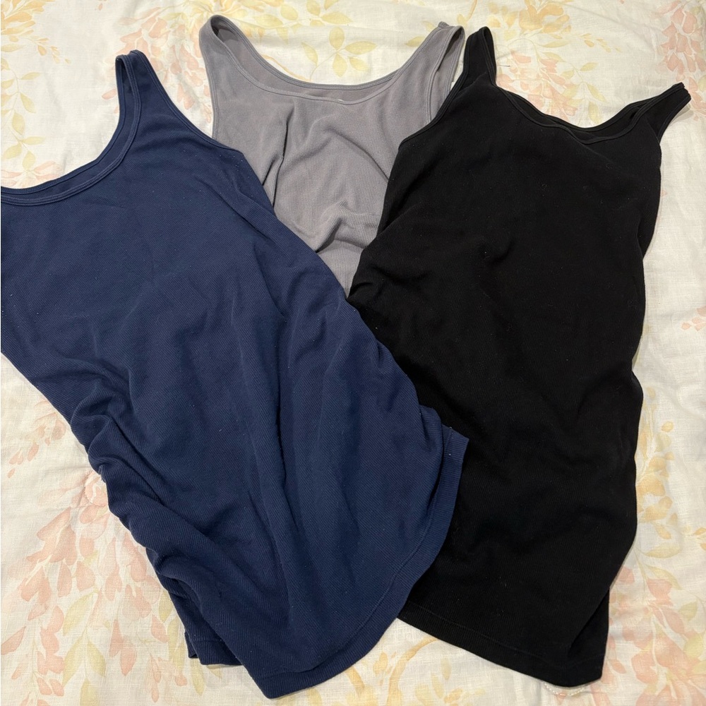 Maternity ribbed tank tops